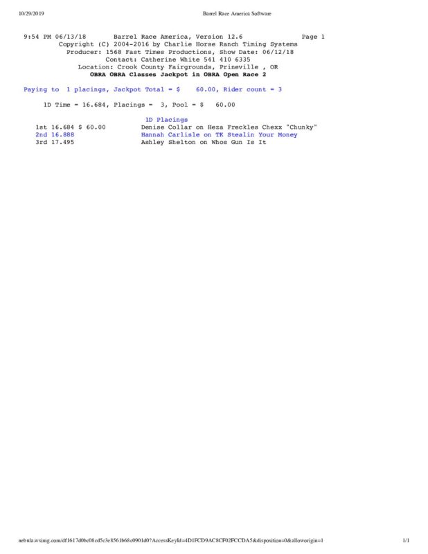 Oregon Barrel Racing Association